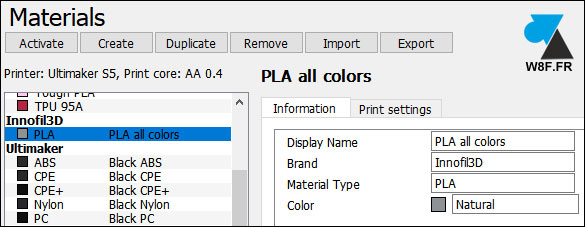 tutoriel Ultimaker Cura import profil profile 3D