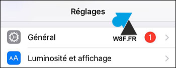 tutoriel iPhone iPad iOS réglages général