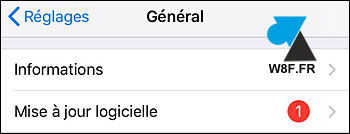 tutoriel iPhone iPad iOS réglages mise à jour