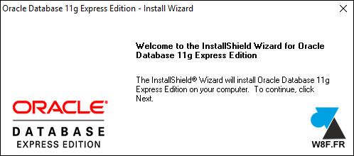 tutoriel installer Oracle Database Express oraclexe