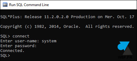 tutoriel Oracle 11g R2 Express connect sql