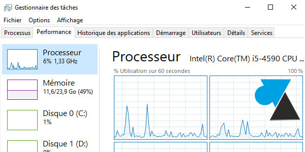 WF tutoriel Gestionnaire des taches Windows 10 taskmgr w10