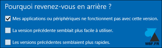 tutoriel Windows 10 récupération systeme version précédente