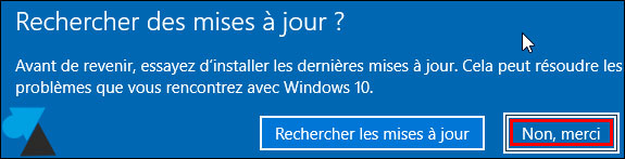 tutoriel Windows 10 restauration systeme update