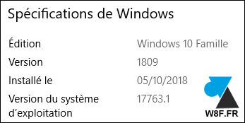 Windows 10 October Update 1809 octobre