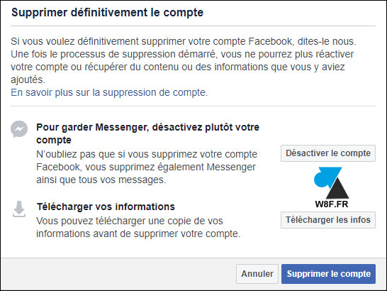 tutoriel supprimer profil Facebook FB