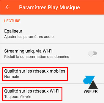 Google Play Music qualité élevée musique