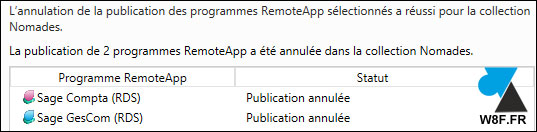 tutoriel supprimer application RDS RemoteApp