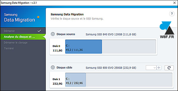 tutoriel cloner copier disque dur SSD Samsung