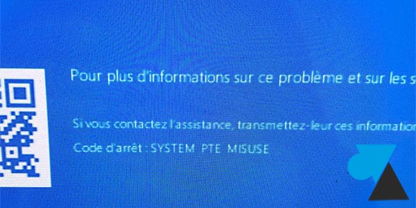 BSOD SYSTEM PTE MISUSE