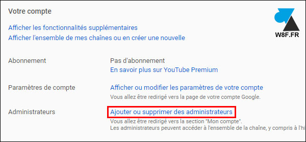 tutoriel chaine YouTube gerer administrateurs utilisateurs