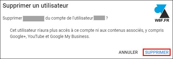 tuto page YouTube supprimer compte user