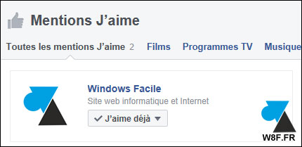 tutoriel Facebook page likée j'aime Windows Facile