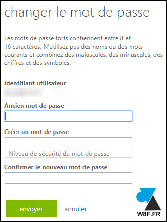 tutoriel changer mot de passe compte Microsoft Office 365