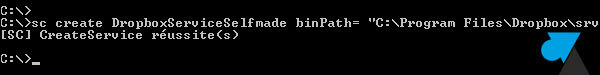 tutoriel Dropbox service Windows Server