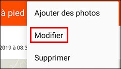 Strava modifier activité