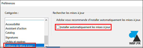 tutoriel desactiver mise a jour update Adobe Acrobat Reader Pro