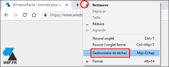tutoriel Google Chrome Gestionnaire des taches taskmgr