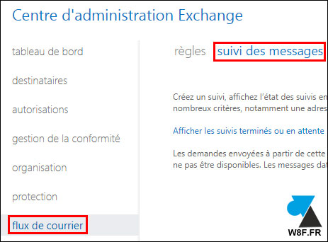 tutoriel Exchange Online Office 365 voir logs suivi des messages