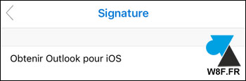 Microsoft Outlook Signature mail iPhone iOS iPad