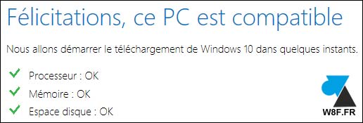 Felicitations Windows 10 update mise a jour