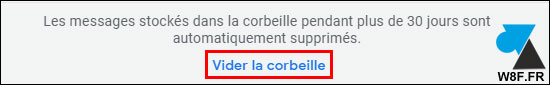 tutoriel vider corbeille Gmail