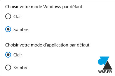 tutoriel Windows 10 mode application clair