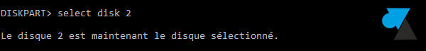 tutoriel diskpart select disk