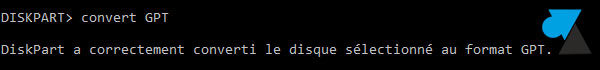 tutoriel diskpart convert gpt mbr