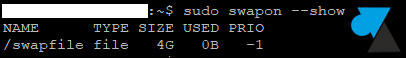 ubuntu swap swapon