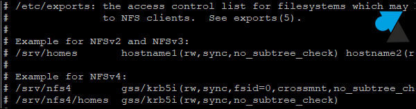 tutoriel nfs etc exports linux