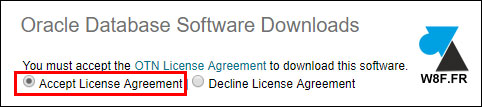 oracle accept license agreement contrat licence