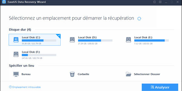 tutoriel EaseUS recuperation de donnees