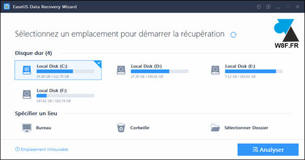 tutoriel EaseUS recuperation de donnees
