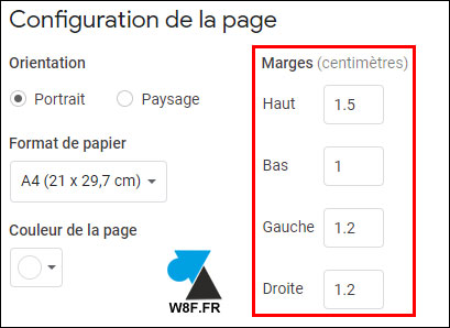 tutoriel Google Docs modifier marges document