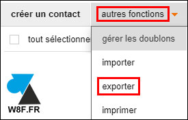 webmail Orange tutoriel exporter contacts