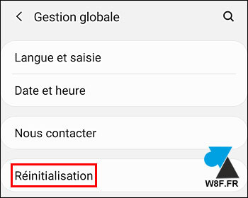 tutoriel reset Samsung Galaxy réinitialisation