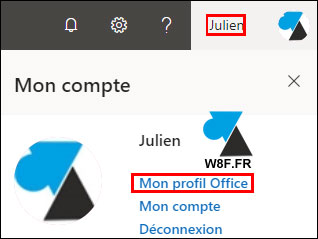 changer photo profil Office 365