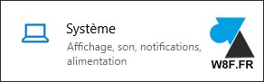 Windows 10 parametres Systeme