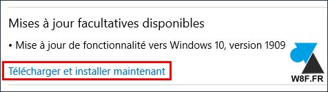 tutoriel mise à jour Windows 10 1909 Novembre 2019 update