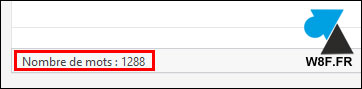 WordPress nombre de mots editeur classic word count