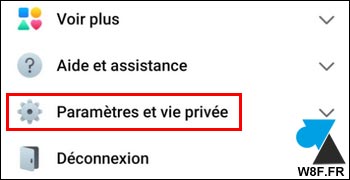 tutoriel Facebook Android menu paramètres