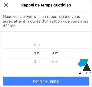 tutoriel iPhone temps passé Facebook rappel