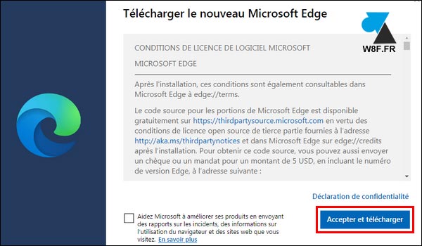 tutoriel télécharger Edge 2020 Chrome Windows 7 W7