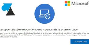 fin support Windows 7 tutoriel