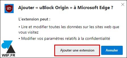 tutoriel telecharger ublock origin Edge 2020 bloqueur de pubs