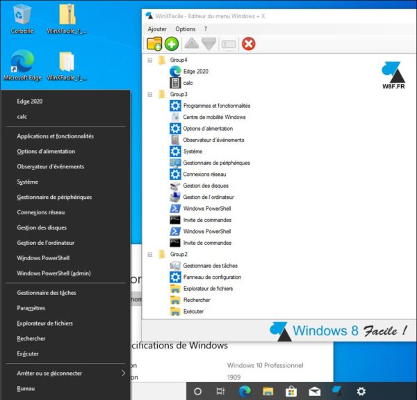 winxfacile personnaliser menu démarrer Windows 10 W10