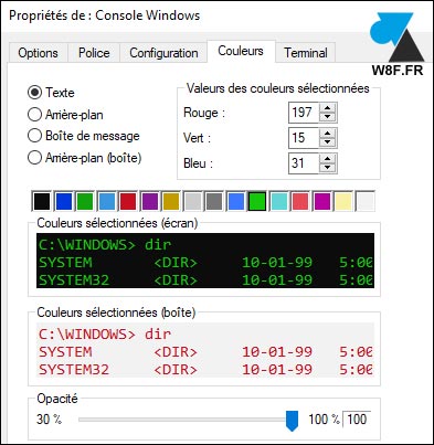 tutoriel cmd changer couleurs invite de commandes Windows