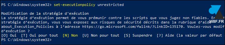 powershell autoriser