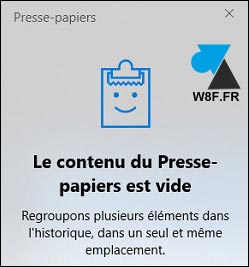 tutoriel activer historique presse papier Windows copier coller